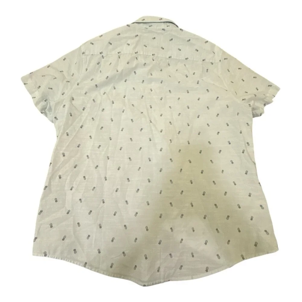 Penguin Munsingwear Shirt Mens XL Pineapple Short Sleeve Button Up Pocket‎